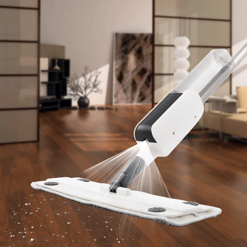 Spray Floor Mop With Reusable Microfiber Pads 360 Degree Handle Home Kitchen Laminate Wood Ceramic Tiles Floor Cleaning