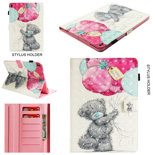 Милый С рисунком Smart Sleep Wake Up Чехол с подставкой чехол для iPad 2/3/4 9,7 дюймовый защитный экран - Цвет: For iPad 234 Bm