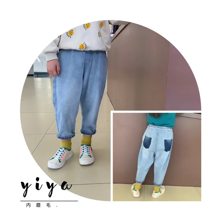 New Stylish Girls Boys Denim Pants Autumn Fashion Kids Denim Pants Kids Clothes 2-7t
