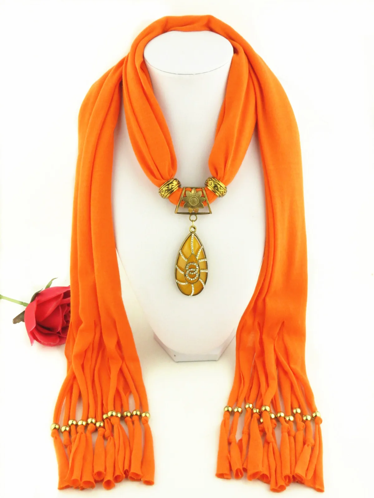 

Openwork yellow water drop pendant Polyester Scarf Open Fork 12 Jewelry Scarf Delicate Honey Wax Droplet Scarf pendant scarf