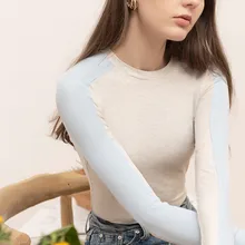 Cheap tshirt Slim High Quality Plain T Shirt Women Elastic Basic T-shirts Female Casual Tops Long Sleeve Sexy Thin T-shirt see through Cheap tshirt Slim High Quality Plain T Shirt Women Elastic Basic T-shirts Female Casual Tops Long Sleeve Sexy Thin T-shirt see through