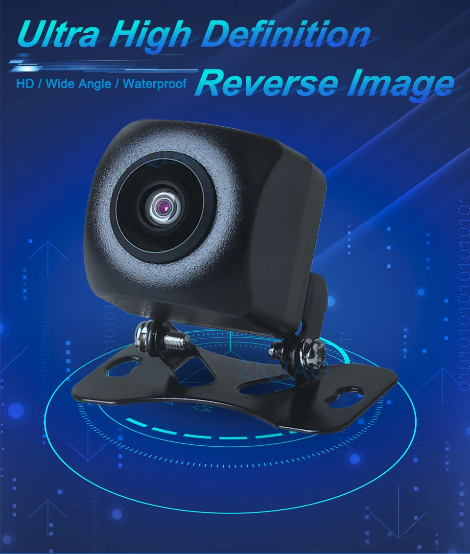 Автомобильная камера заднего вида, рыбий глаз, объектив Starlight, ночное видение, MCCD, универсальная парковочная система, камера заднего вида/ZIQIAO HS075