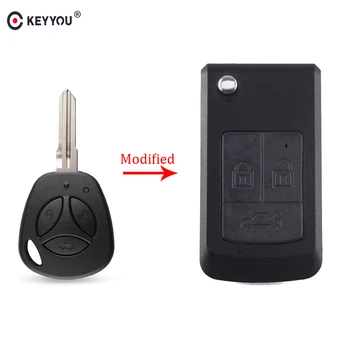 

KEYYOU 3 Button Modify Flip Folding Remote Car Key Shell Replacement Case For Lada Priora Niva Vaz Granta Samara 2108 XRay Sedan