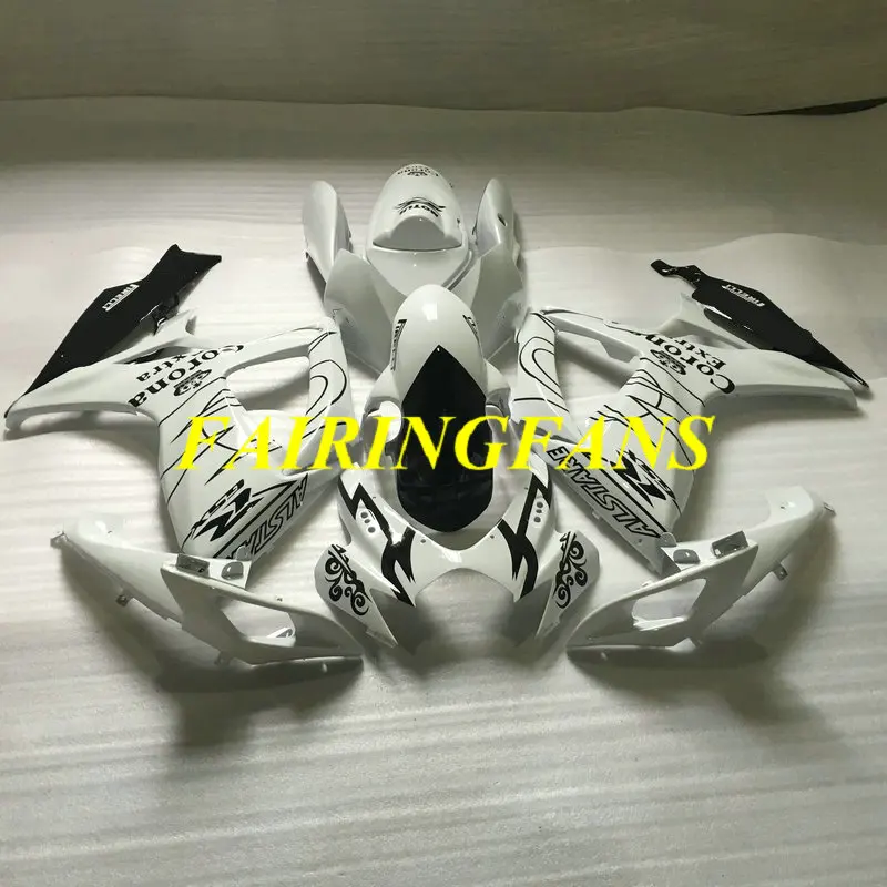 Комплект обтекателей для мотоцикла GSXR600 750 K6 06 07 GSXR 600 GSXR750 2006 2007 Белый Черный Обтекатели кузова+ подарки SC96