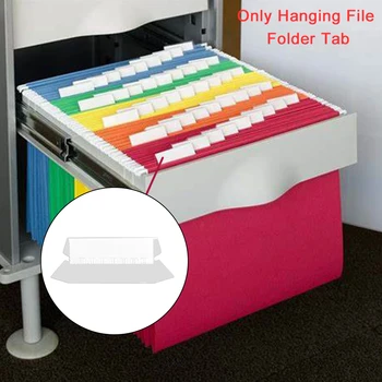 

25pcs/box School Home Office Easy Install Quick Identification Students Hanging File Folder Tab DIY Documents Plastic Sorting