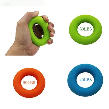 

Silicone Finger Grip Portable Hand Grip Ring Carpal Expander Finger Trainer Grip Strength Rehabilitation Stress Ring Ball 2019