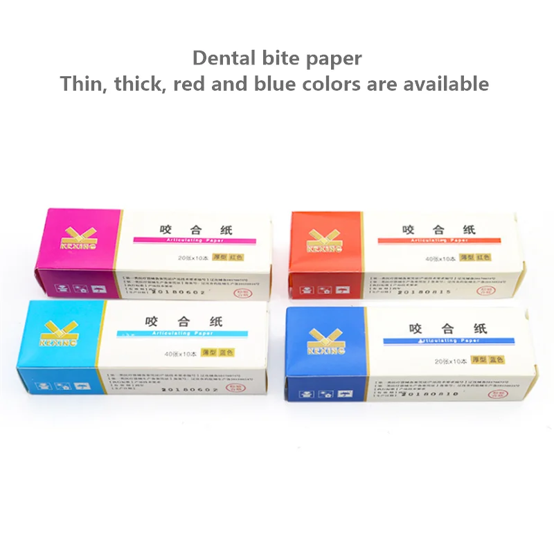 Dental Thin And Thick Occlusal Paper Straight Universal Bite Paper Dentist Supplies Dental