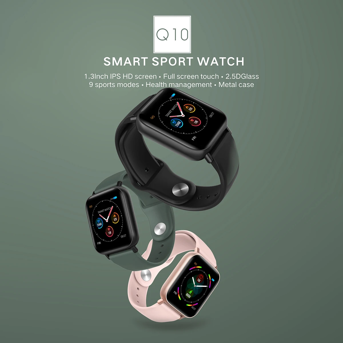 Docooler Q10 Смарт-часы для мужчин и женщин полный сенсорный экран Smartwatch IP67 Водонепроницаемый спящий мониторинг сердечного ритма кровяного давления