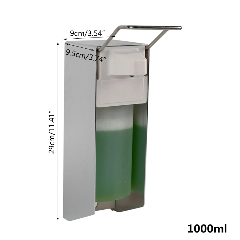 500/1000Ml Sterilizer Disinfectant Dispenser Short Lever Plastic Pump Aluminium Elbow Press Manual Soap Dispenser 500/1000Ml Sterilizer Disinfectant Dispenser Short Lever Plastic Pump Aluminium Elbow Press Manual Soap Dispenser