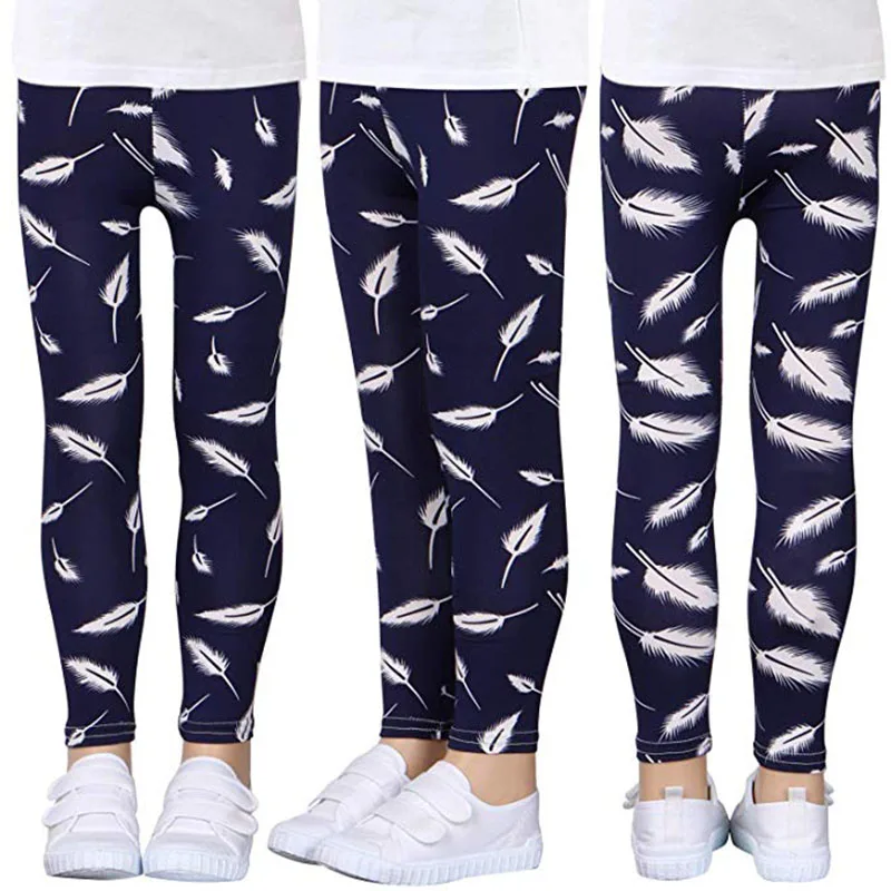 Girl Leggings for Children Flower Printing Girls Pants Baby Milk Silk Dress for Kids 2-13Y
