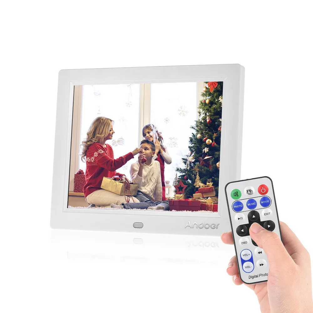 Andoer C805 Compact LED Digital Photo Frame Desktop Album 1024* 768 Supports Music/ Video more Functions with Remote Control