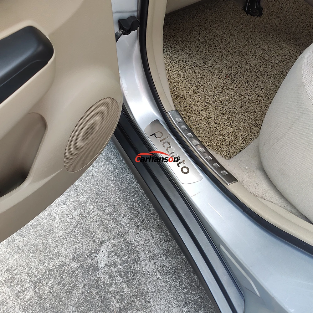 Для Kia Picanto, авто аксессуары, нержавеющая сталь, дверный порог, Стайлинг, автомобильная педаль, накладка, защита, 2013