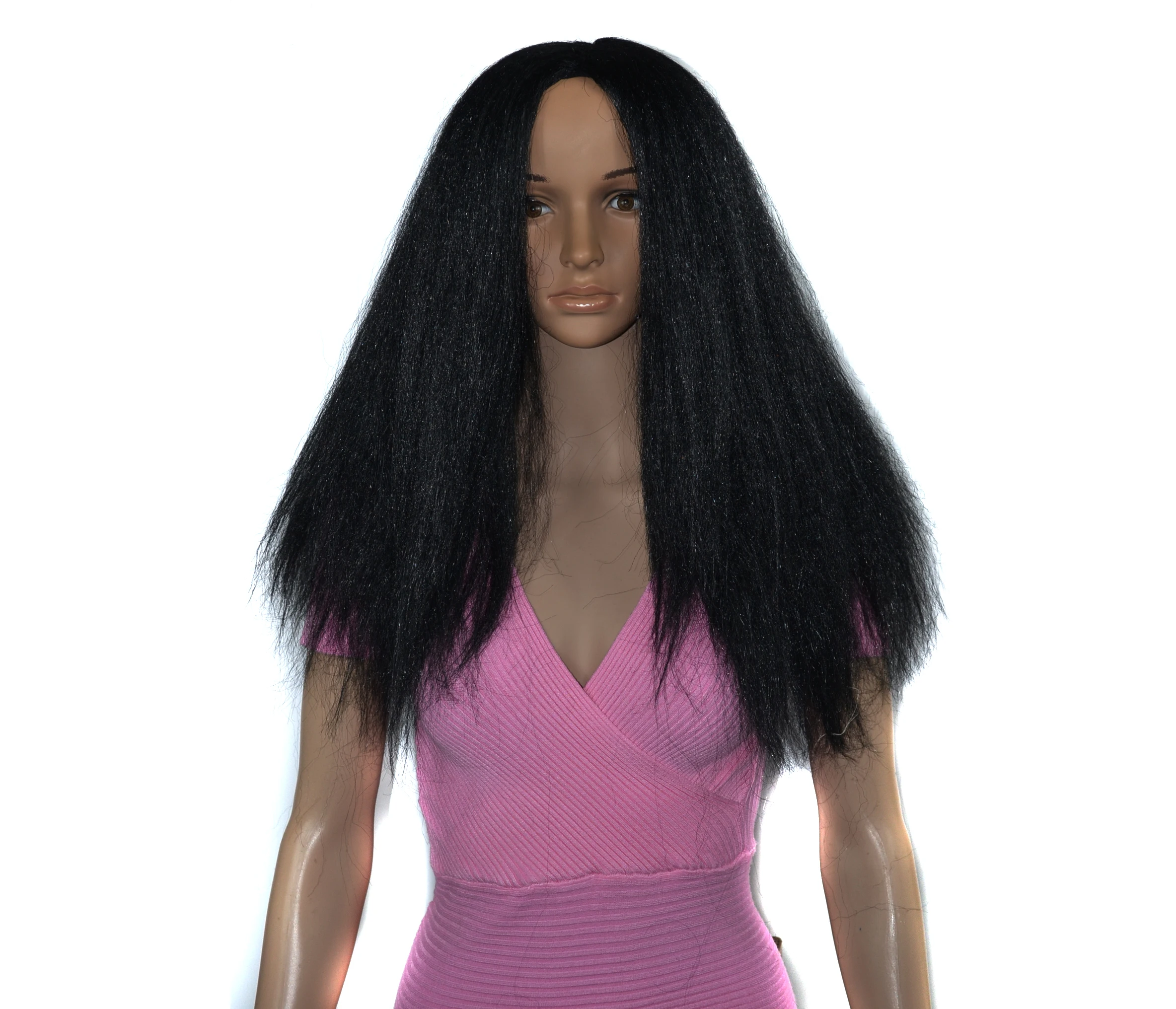 

Synthetic Wig Kinky Straight Wig Brazilian Wig Yaki 150% Density Afro Synthetic Wigs For Black Women