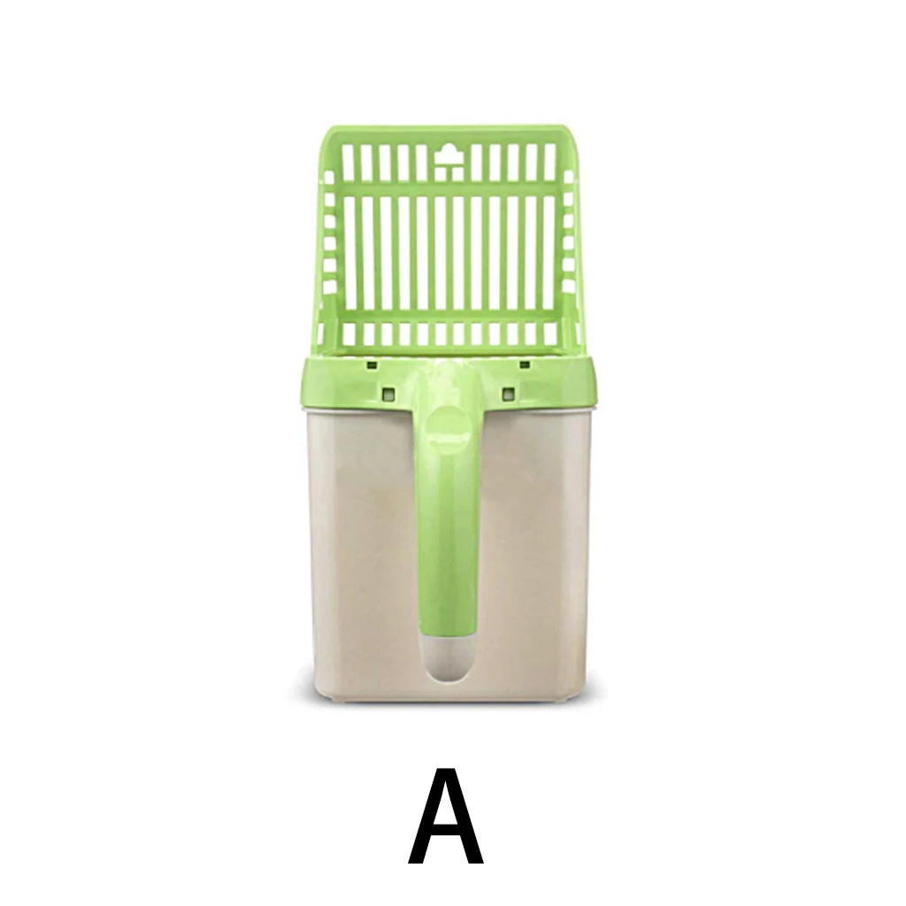 green Легкая Лопата для кошачьего туалета, для уборки кошачьего туалета, сито для уборки кошачьего туалета, наиболее аккуратный ковш для уборки кошачьего песка, 15 штук, мусорные мешки - Цвет: green