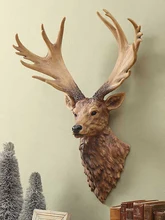 Grande 78cm 3d alce caro estátua escultura decoração da parede casa acessórios decoração estatueta animal festa de casamento pendurado decorações(China)