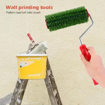 

Printing Pattern Paint Roller with Handle House Decoration DIY Graining Painting Embossing Roller Wall Brushes Tools