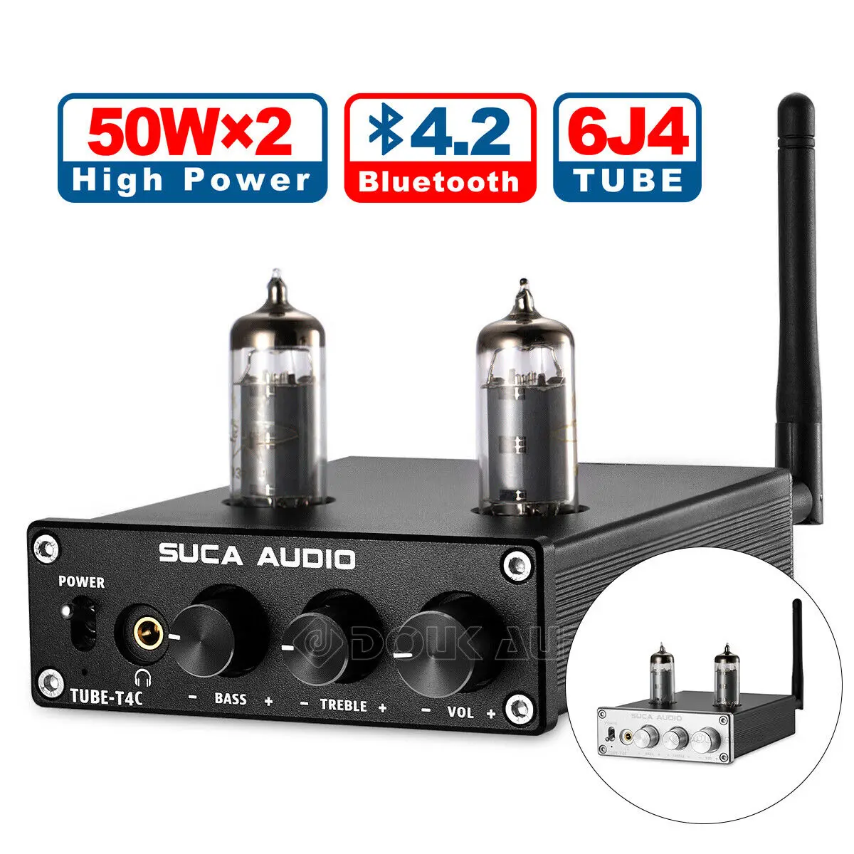Nobsound HiFi Mini TPA3116D2 Гибридный трубчатый усилитель мощности стерео наушники Amp Bluetooth 4