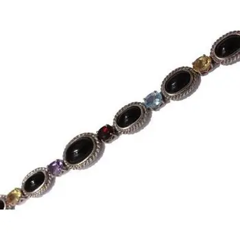 

Bracelet sterling silver with stones naturalesde color