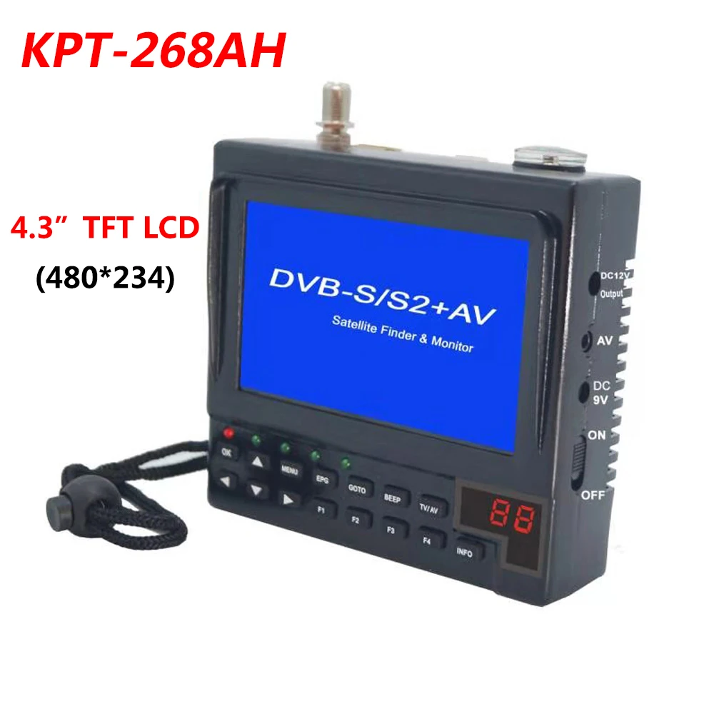 KPT-268AH 4 3 дюймов DVB-S2 Satfinder DVB-S быстрая отслеживание Full HD цифровой спутниковый