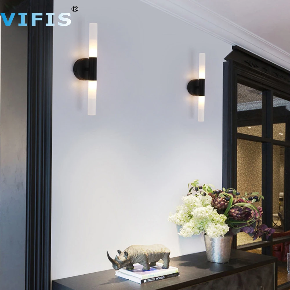 

Bathroom Led Vanity Lighting Fixtures AC110-220VModern Wall Light for Beside Bedroom Mirror Wall Lamp 5W Black/Gold
