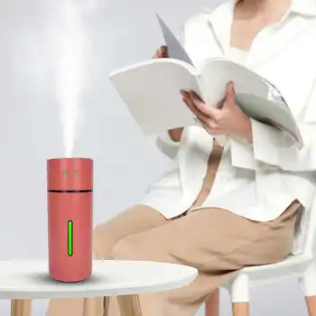 

Makeup Accessories Air Humidifier USB Charging Desktop Portable Mini Car Humidifier Battery Type Coral Color Makeup Accessories