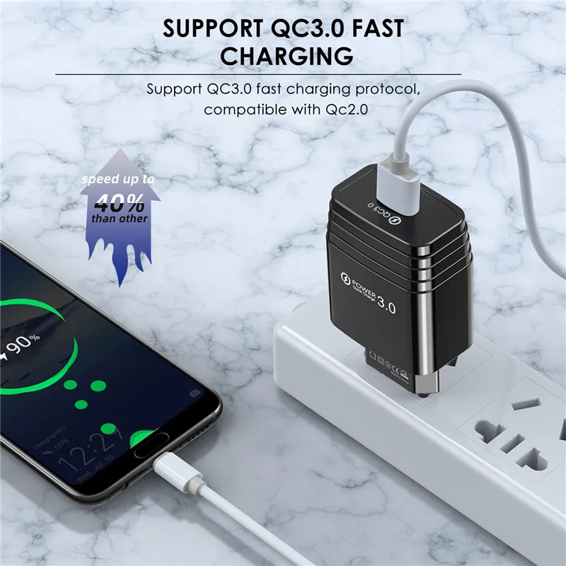 GTWIN 3A USB зарядное устройство быстрое зарядное устройство 3,0 настенное зарядное устройство адаптер для iPhone 11 Pro MAX QC3.0 Быстрая зарядка для samsung Xiaomi huawei