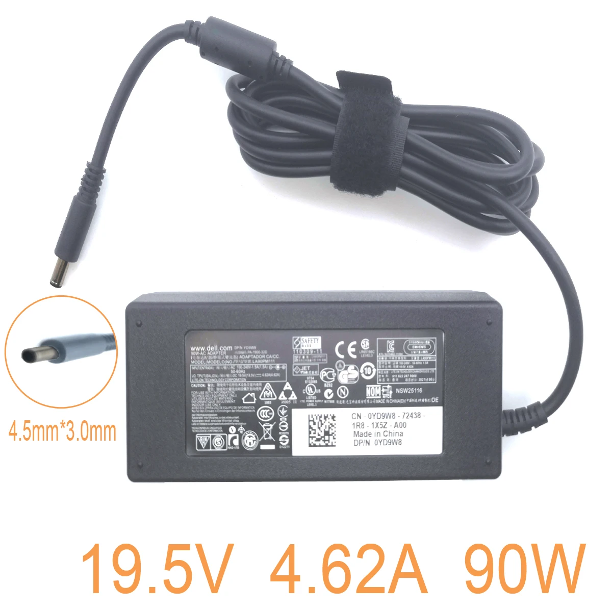 

19.5v 4.62A 90w 4.5*3.0mm laptop Charger For AC adapter For Dell Inspiron 5720 P10F Y4M8K 0Y4M8K LA90PM111 PA-1900-32D5 PPP014L