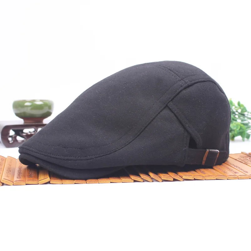 British Style 2020 Autumn Winter Men Berets Cap Hats Fashion Flat Caps For Men Hat Classic Vintage Beret Cap mens beret black