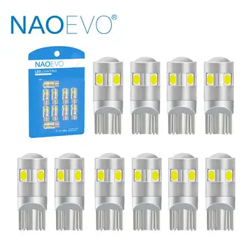 

NAOEVO 10x t10 LED Light Car W5W 5W5 1.6W 450Lm 3030 Chip 168 194 For bmw e90 12V Auto 6000K White Reading Clearance Lights