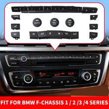 ABS Car Air Conditioner CD Digital Control Key Button Cover Trim Sticker For BMW F30 F80 F31 F32 F33 F35 2013-18 1/2/3/4 series