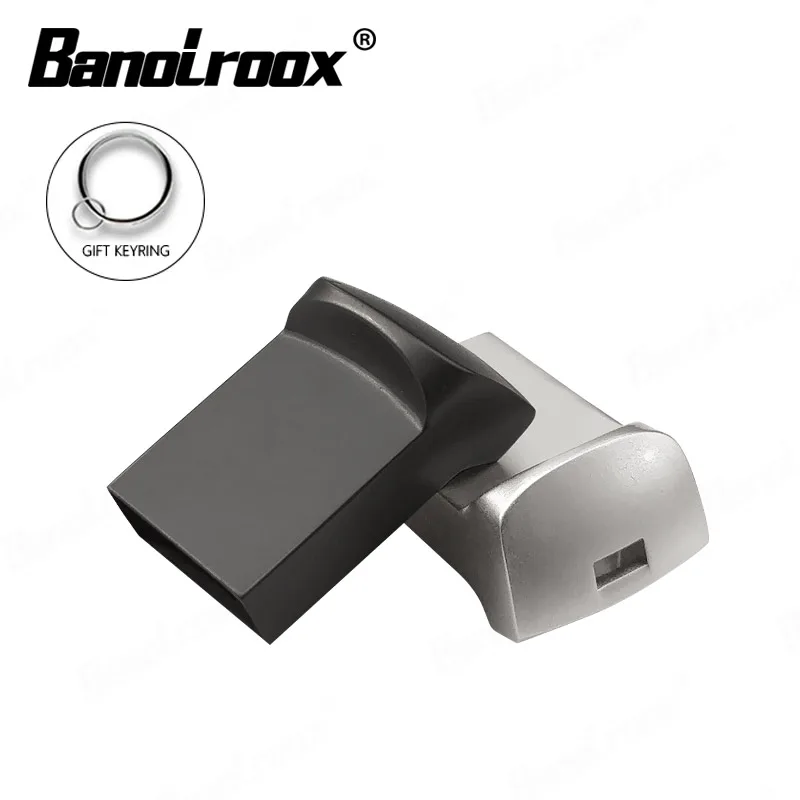 Banolroox Mini USB флэш накопитель металлический Флешка 8 ГБ 16 32 64 Гб 128 брелок флеш флешка