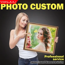 Photo Custom Diamond Painting Free Design Pictures Finished Product within 48 Hours Diamond Embroidery Diy Cross Stitch Kits