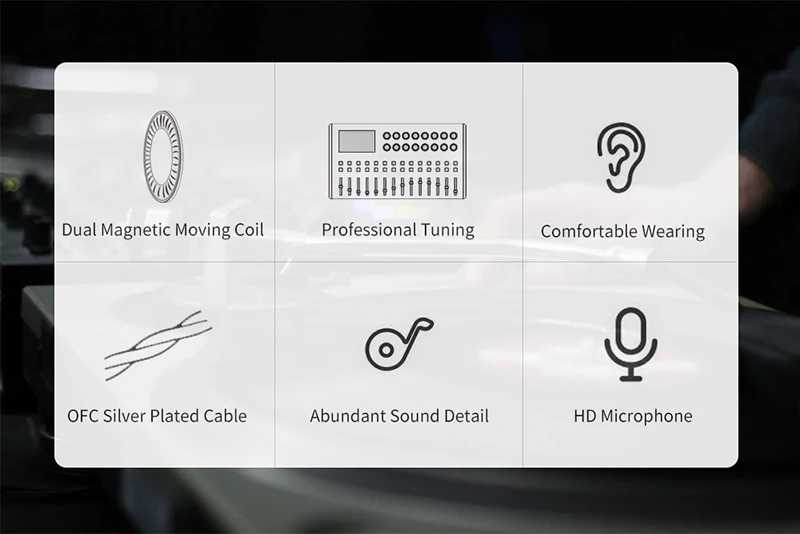 JCALLY ME Dual Magnetic Dynamic Drive In Ear Earphone description image 2