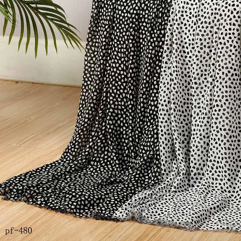 Перламутровый шифоновый, ткань с принтом Huayao Zou креп точка печатных ткань шифоновая ткань