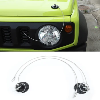 

Hood Lock Latches Brackets Decoration Cover for Suzuki JImny 2019 2020 JB64 JB74 Car External Accessories Aluminum Alloy Black
