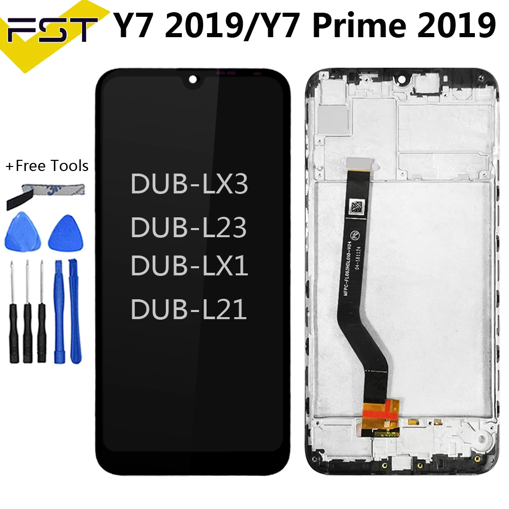 Для HUAWEI Y7 2019 ЖК дисплей + сенсорный экран дигитайзер Замена для Huawei 2019/Y7 Prime DUB LX3 L23