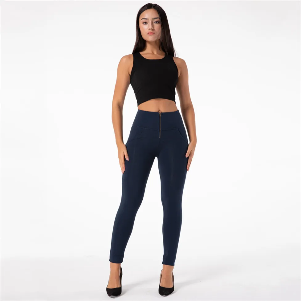 Shascullfites Melody High Waist Fitness Blue Workout Pants Women's Sports Leggings Second Skin Fitting Tights Pant