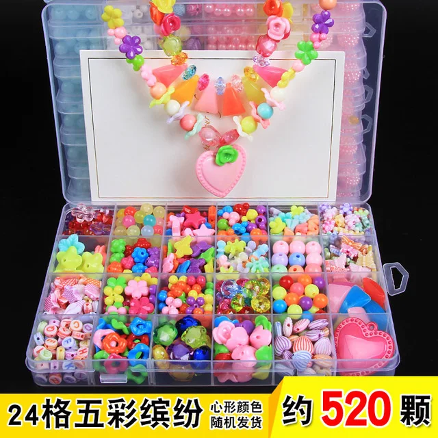 450-100 шт Детские игрушки из бисера DIY браслет ожерелье кольцо подвеска, обруч ткачество набор подарки для девочек Рождественский подарок ручной работы - Цвет: NO.5