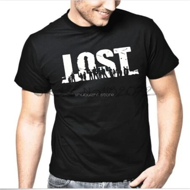 Lost | tv | Серия | Фильм | Европейский размер футболка Летняя брендовая футболка для мужчин Хлопковые мужские топы sbz5335