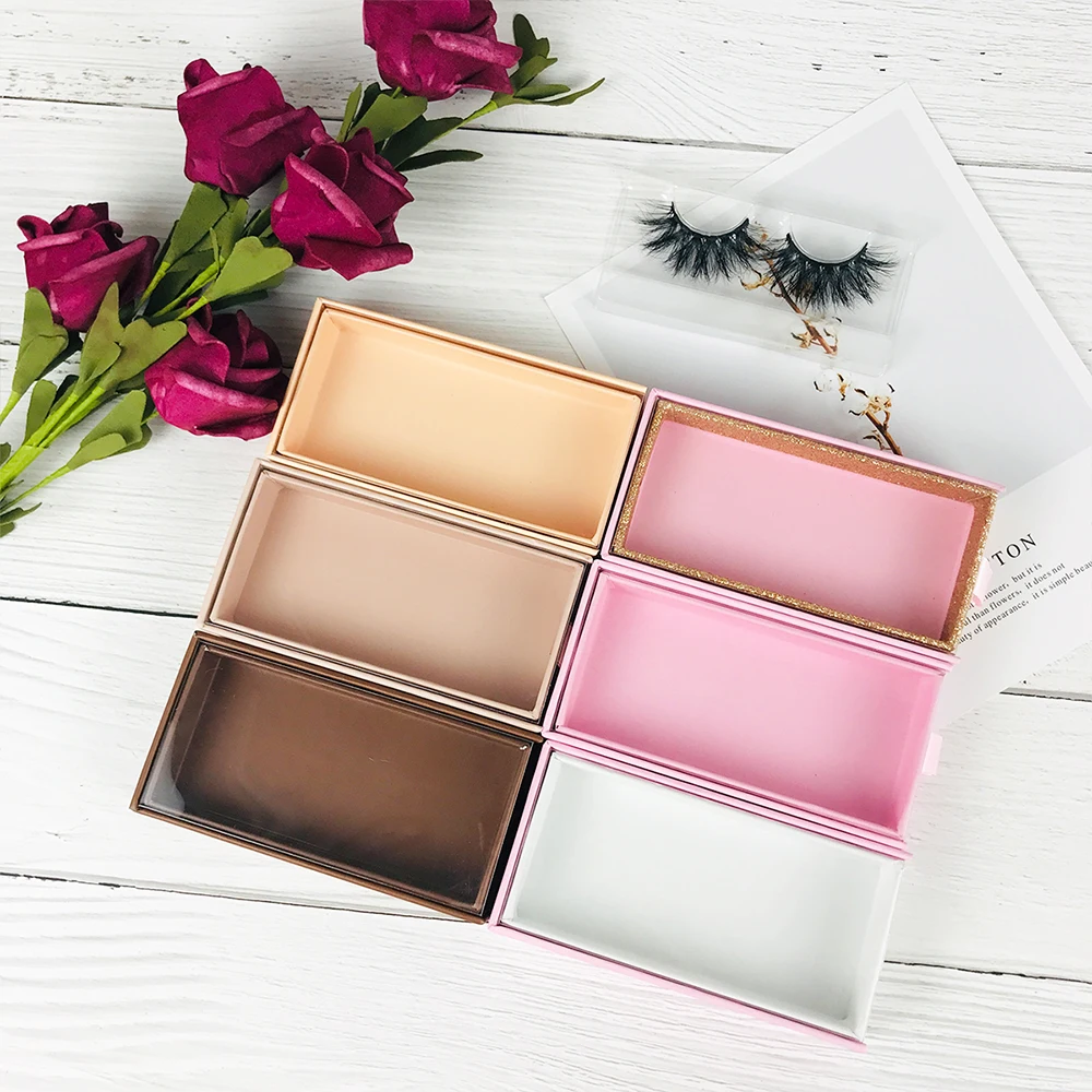 Wholesale Custom Empty Magnetic Boxes Brand 12-25mm Faux Natural Eyelashes Packaging Mink Fluffy Extension Lashes in Bulk 4