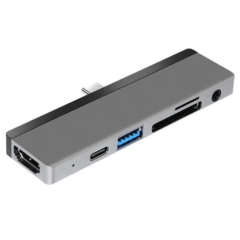 

6 in 1 USB C Hub HDMI Adapter with USB-C PD TF SD USB 3.0 Jack Port USB Type C Dock for iPad Pro 2020 Pro/Air