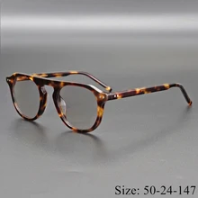 Винтажная оправа для очков из закаленного ацетата Grafik, уникальный дизайн, длина дужки, Ретро стиль, круглые большие очки для женщин и мужчин, чехол в коробке