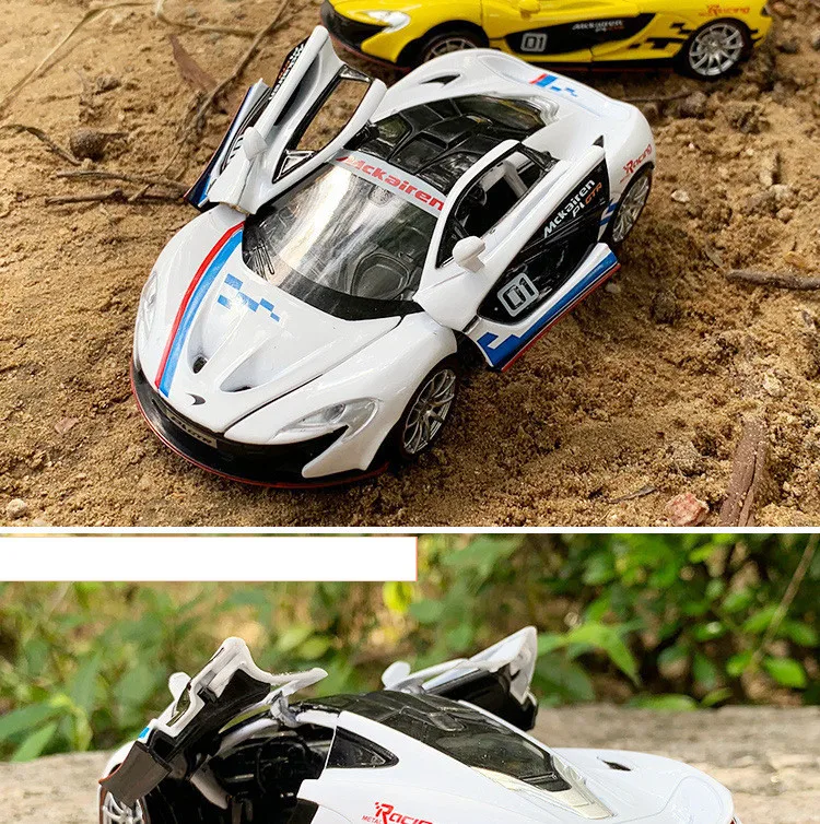 1:32 P1 Супер спортивный автомобиль сплава модель, моделирование литья звук и светильник обратно в детские игрушки подарки