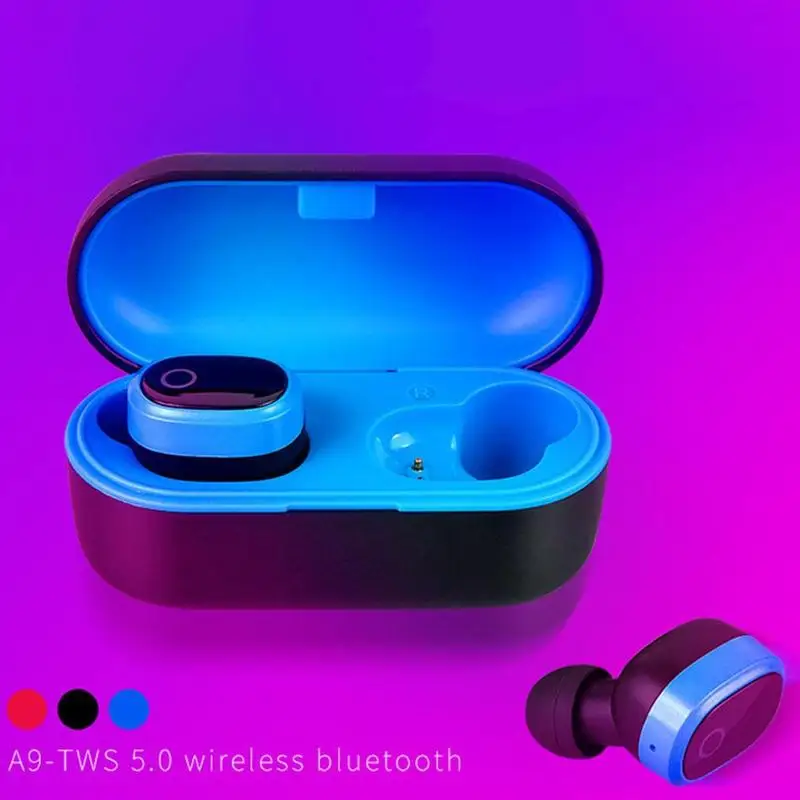 Модный A9 TWS беспроводной Bluetooth с зарядным ящиком 5,0 стерео гарнитура наушники-вкладыши Bluetooth гарнитура в ухо