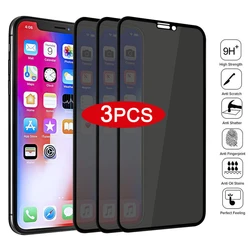 3Pcs Full Cover Black Edge Anti-spy Tempered Glass Private Screen Protector For iPhone 15 14 13 12 11 Pro MAX XS Max XR 7 8 Plus