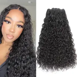 30 Inch Water Wave Cheap Human Hair Weave Natural Brazilian Extensions Remy 4c Hair Bundles