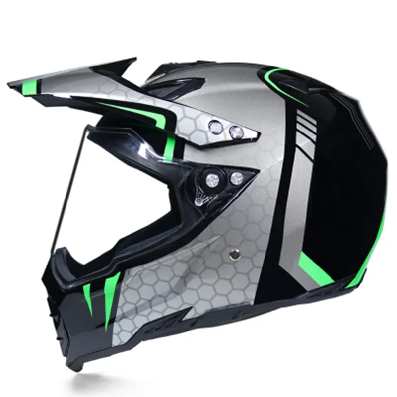 Шлем moto cross ORZ128 moto rcycle гоночный шлем внедорожный шлем дорожный шлем двойного назначения Полнолицевой шлем, мотоциклетный шлем - Цвет: Design 17