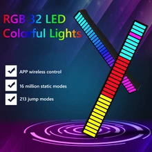 

RGB Music Sound control LED light app control Pickup Voice Activated Rhythm Lights color Ambient LED Light bar Ambient Light 4.8
