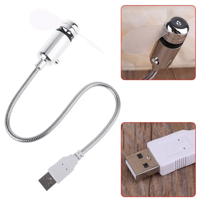 미니 모바일 USB 전원 냉각 선풍기, 유연한 구스넥 송풍기, 데스크탑 PC 컴퓨터 노트북 노트북 태블릿용