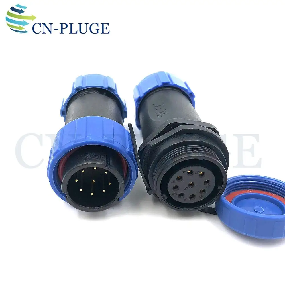 SP2110/P SP2111/S 9-контактный водонепроницаемый светодиодный разъем для авиации |